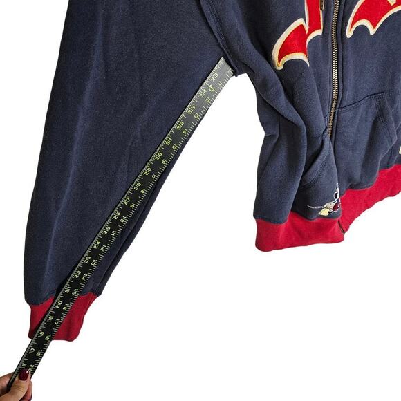 Vintage Disney 55 Sm Mickey Mouse Fully embroidered Full Zip Sweatshirt Hoodie - Picture 7 of 16